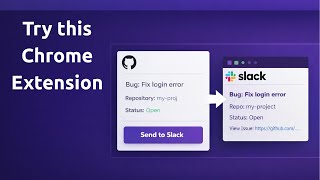 Try this GitHub to Slack Extension