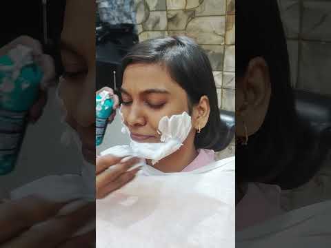 Indian Girl Faceshave With Razor In Men S Salon Teaser Faceshave Headshave Buzzcut