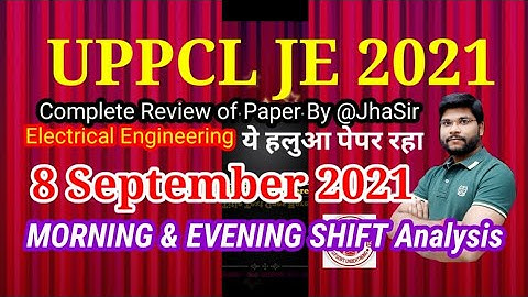 Uppcl Je Complete Analysis 8 September 2021