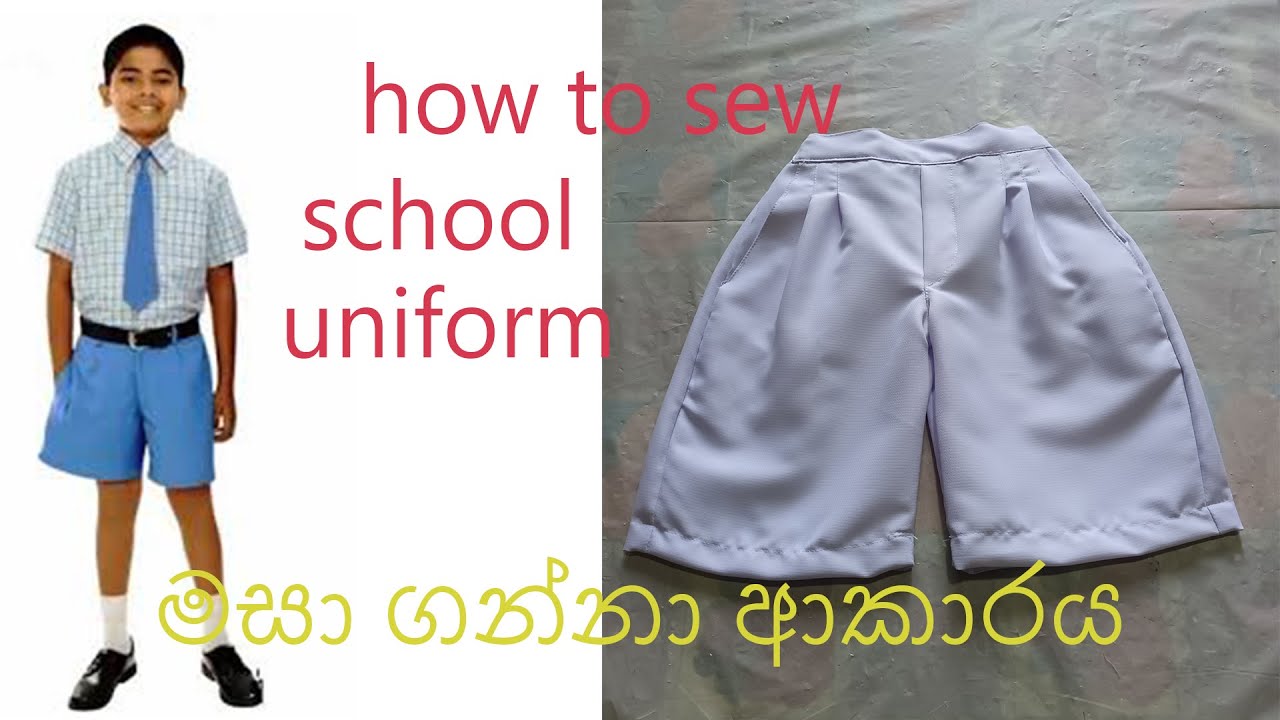 how to sewing school uniform sorts/ YouTube