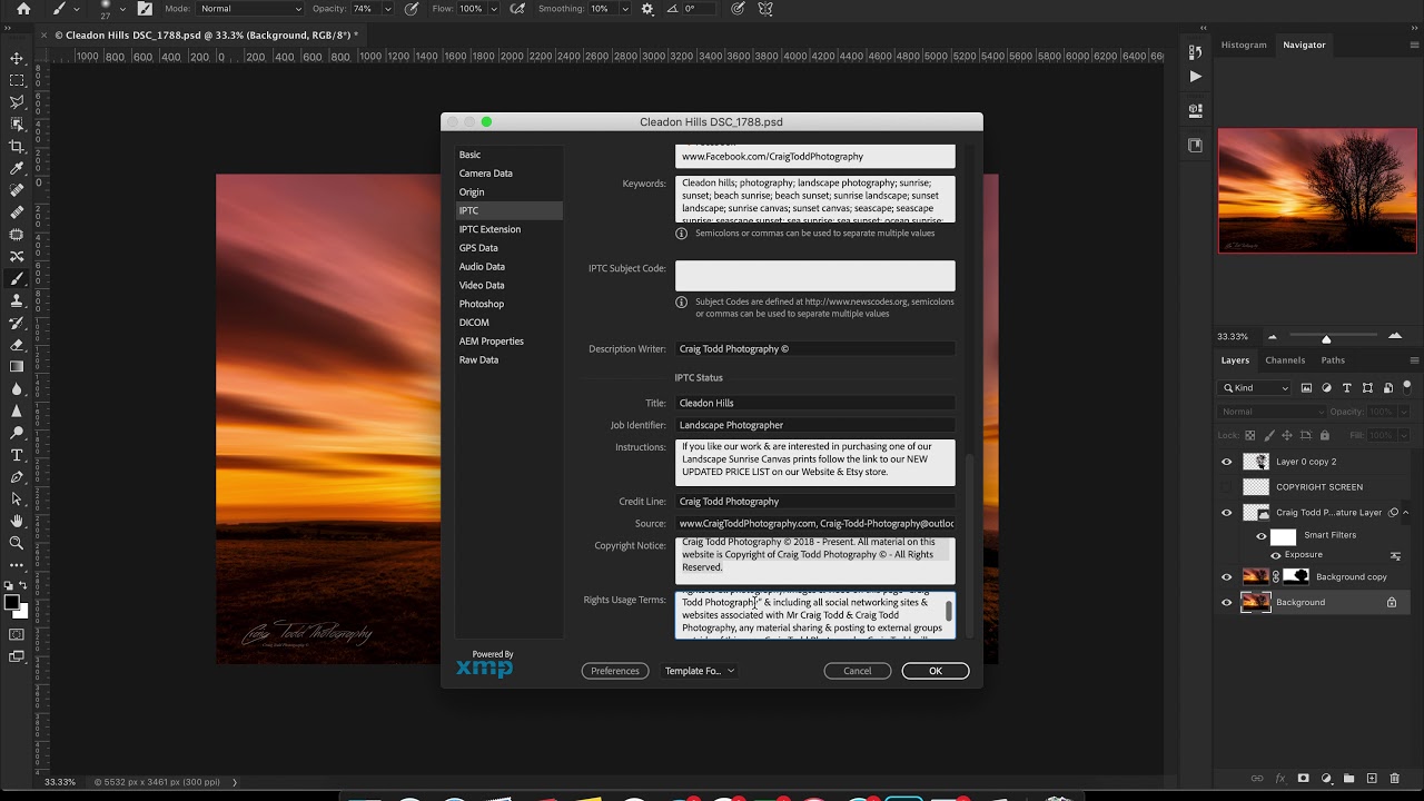 Add copyright to your image file metadata.