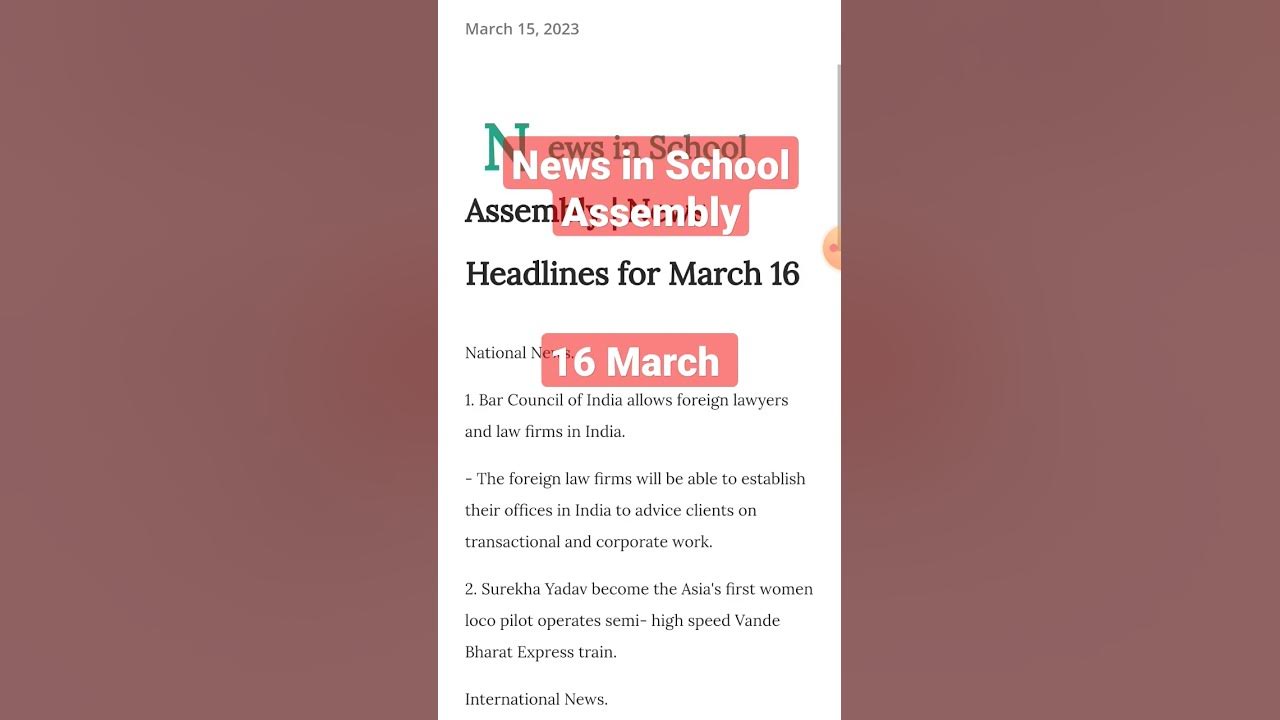 news-in-school-assembly-news-headlines-for-march-16-youtube