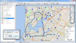 Shortest path best route delivery travel time in Maptitude mapping software