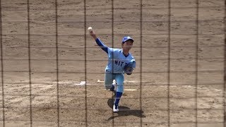 19 4 川畑大地 日本体育大学 1年春 大学公式戦初登板 帝京戦 1イニング Youtube