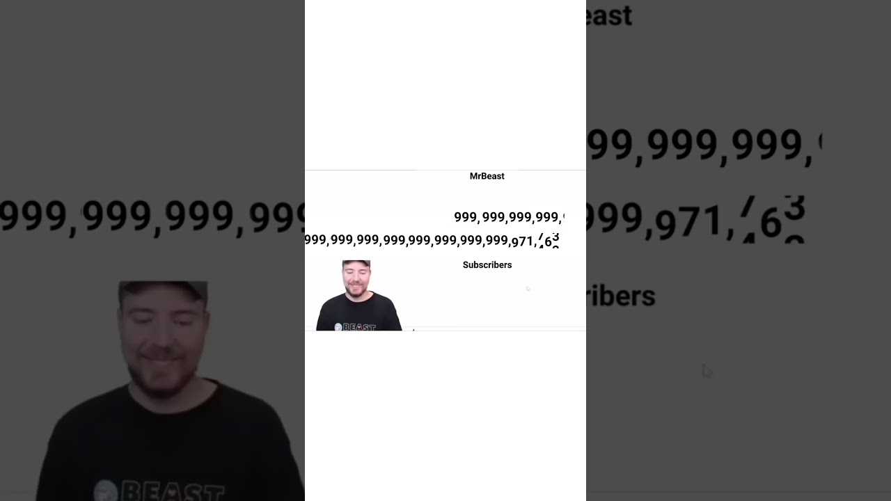 MrBeast Hits 1 Quattuordecillion Subscribers meme #shorts