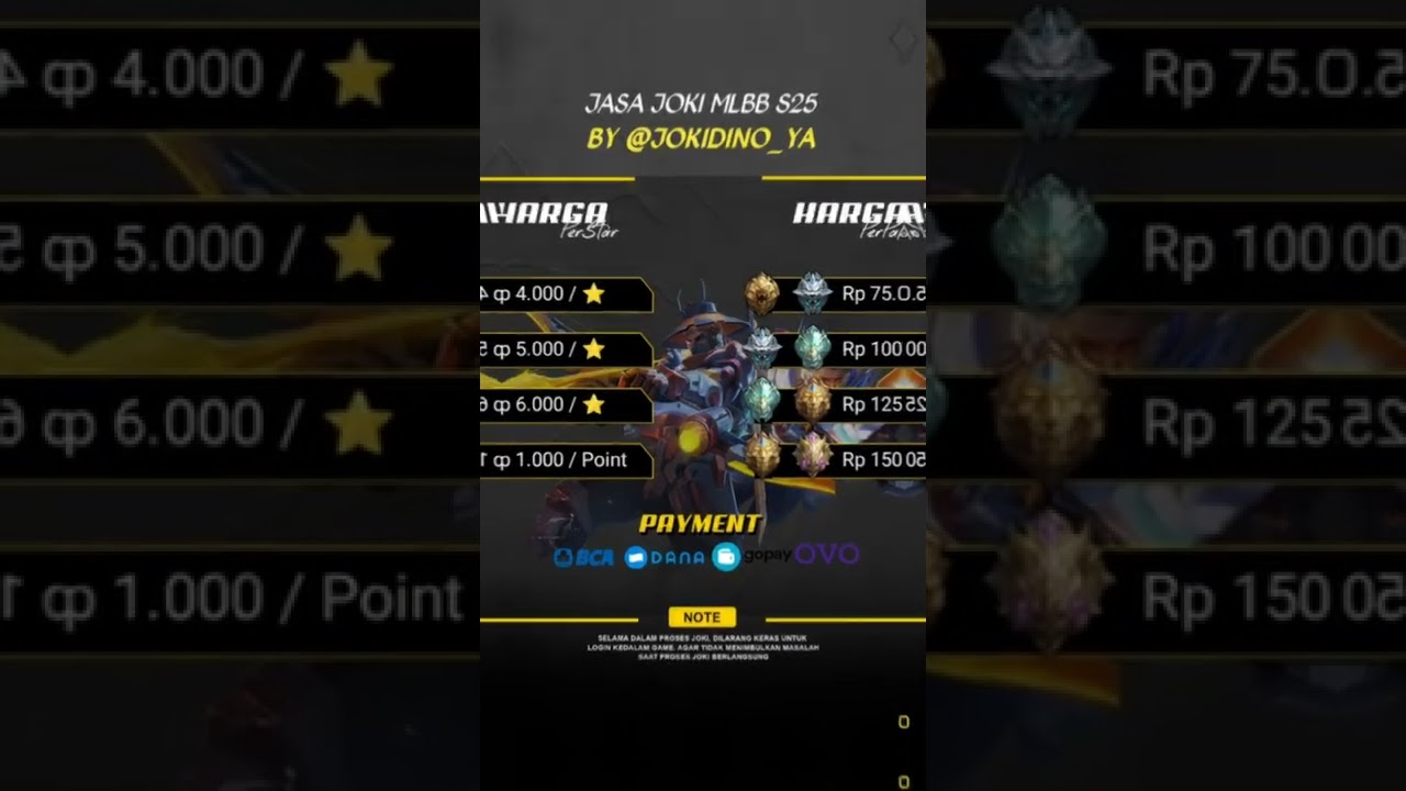 JASA JOKI ML AMAN, MURAH & TERPERCAYA 2022 | PROSES CEPAT | IG :JOKIDINO_YA