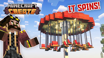 I built a SWING RIDE in Minecraft Create mod!