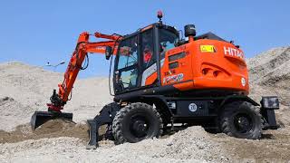 Hitachi ZX7-sarjan pyöräalustaiset kaivukoneet - YouTube