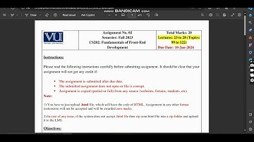 CS202 Assignment#2 | 100% Correct Solution 2024 || CS202-Fundamentals of Front End Development