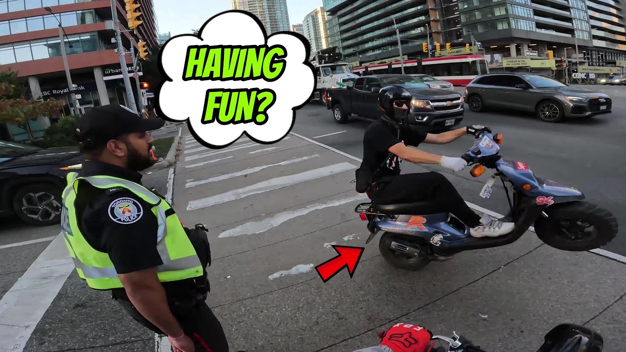 COP CAUGHT HIM DOING WHEELIES ! THEN THIS HAPPENED .. - YouTube
