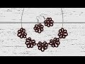 Beginner needle tatting. Earrings and necklace / Фриволите иглой для начинающих. Серьги и колье