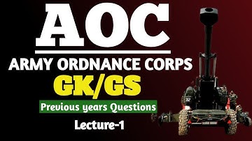 ARMY ORDNANCE CORPS | AOC | GK/GS | Previous Year Questions | Parveen Suthar Sir  #armyaoc #aocgk