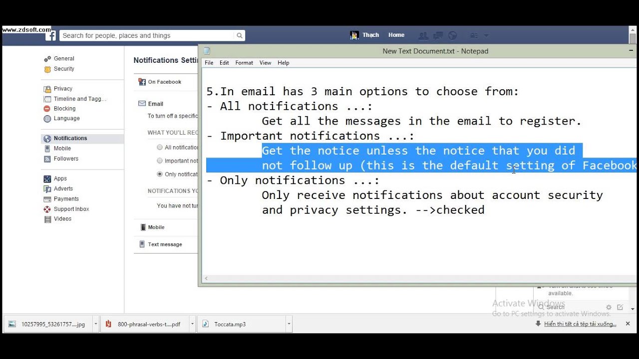 Block facebook mail notification - YouTube