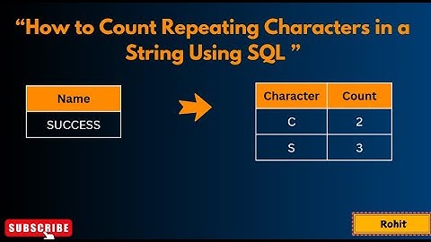 How to Count Repeating Characters in a String Using SQL Server