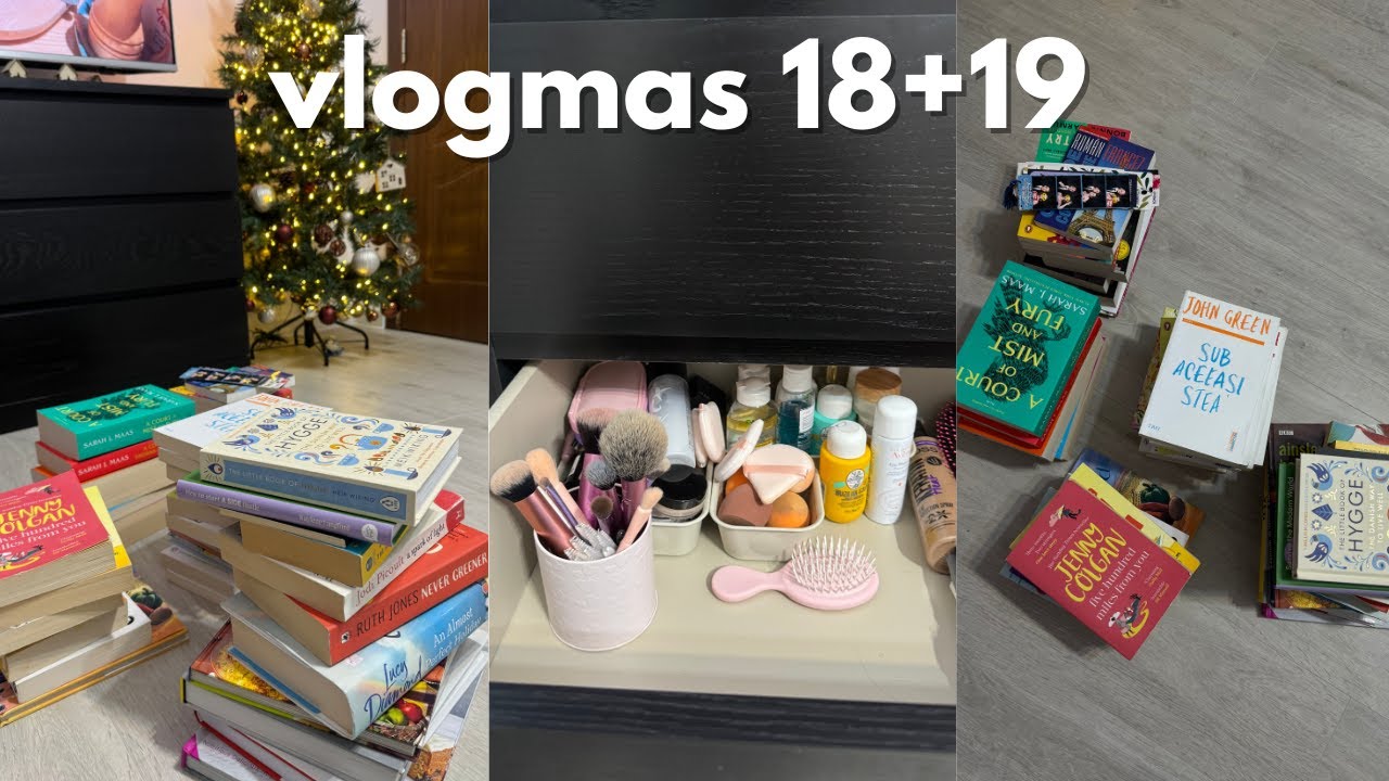 Pregatiri pentru 2024: declutter la colectia de carti, produse de makeup si skincare | vlogmas 18+19