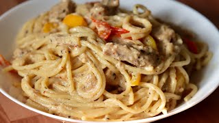 Creamy Chicken Spaghetti Recipe Cheesy Chicken Spaghetti Recipe Spaghetti Recipe