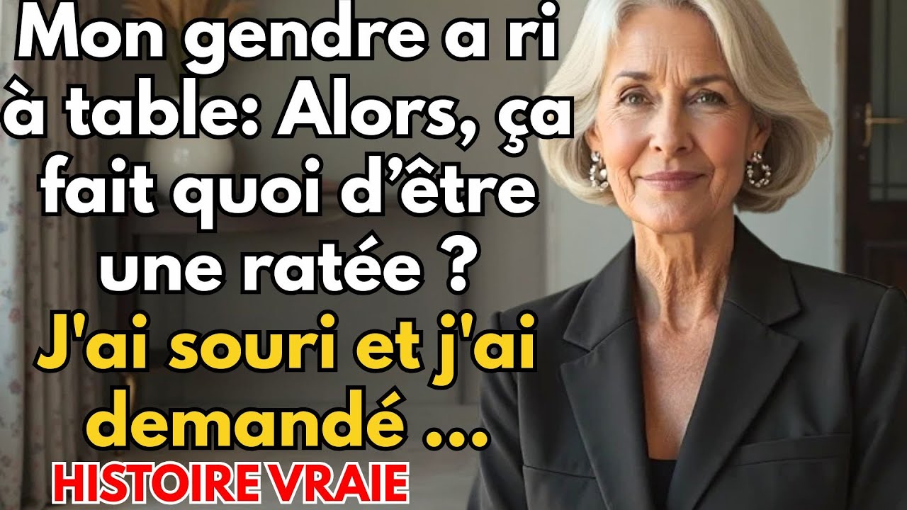 Histoire Vraie De Grand-Mère à Côte-d’Or 👵💔 Mon gendre a ri à table : « Alors, ça fait quoi d’être..