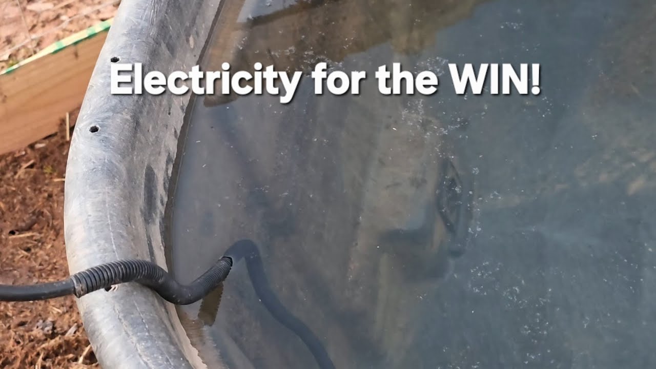 Our system to keep trough water from freezing is easy! 