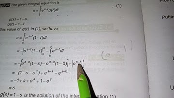 lecture 6 integral equation topic:show that the g(s)=1-s is  solution of volterra integral equation