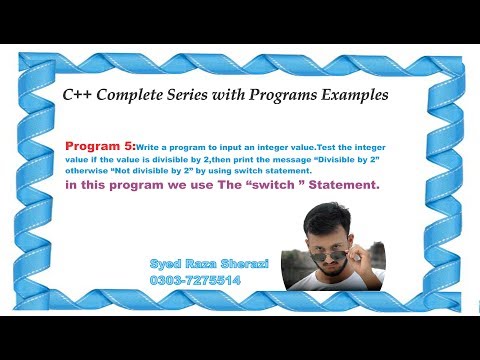 lecture 5:Find the number is divisible by 2 in C++ using switch statement