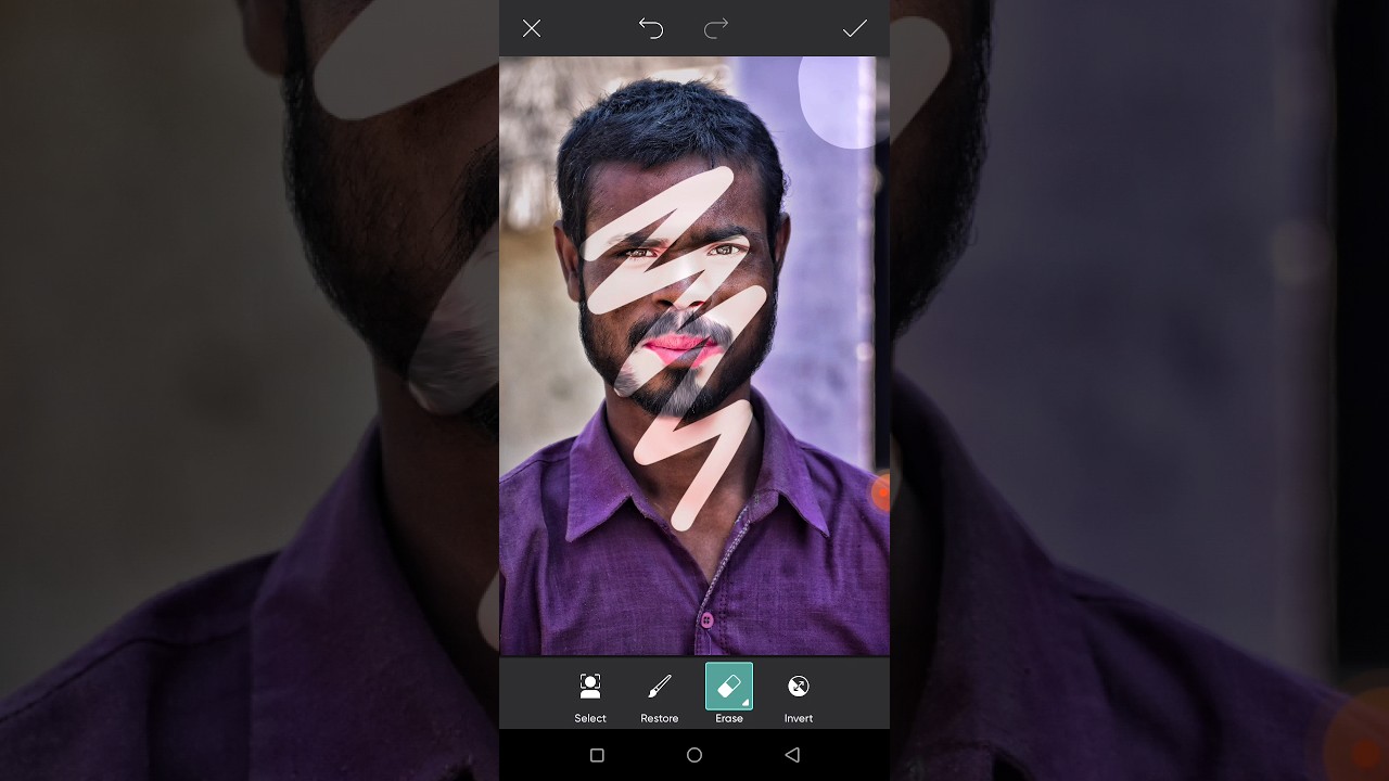 face white photo editing face smooth and photo shoot