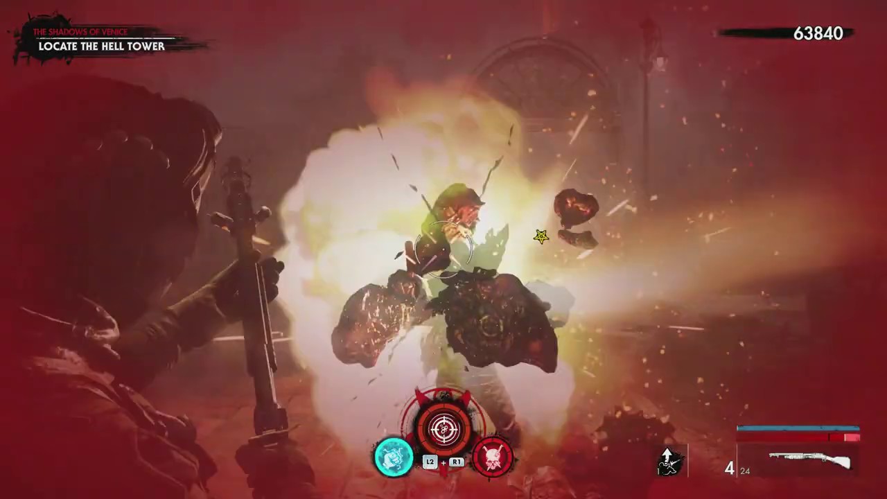 Zombie Army 4 - 2-4 The Shadows of Venice: Locate Hell Tower and Shadow Demon Cutscene (2020)