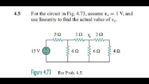 For the circuit in Fig. assume and use linearity to find the actual value of .