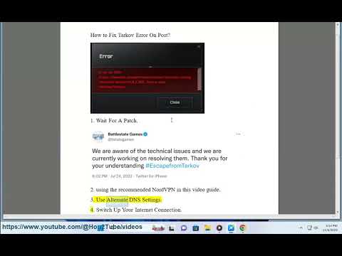 Fix Tarkov Error On Post! Tarkov Error 229? 213? 1000?