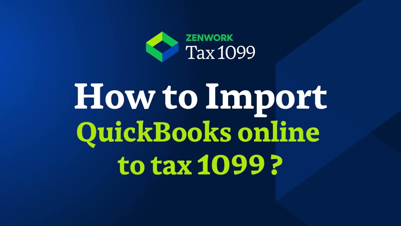 How to Import QuickBooks online to tax1099