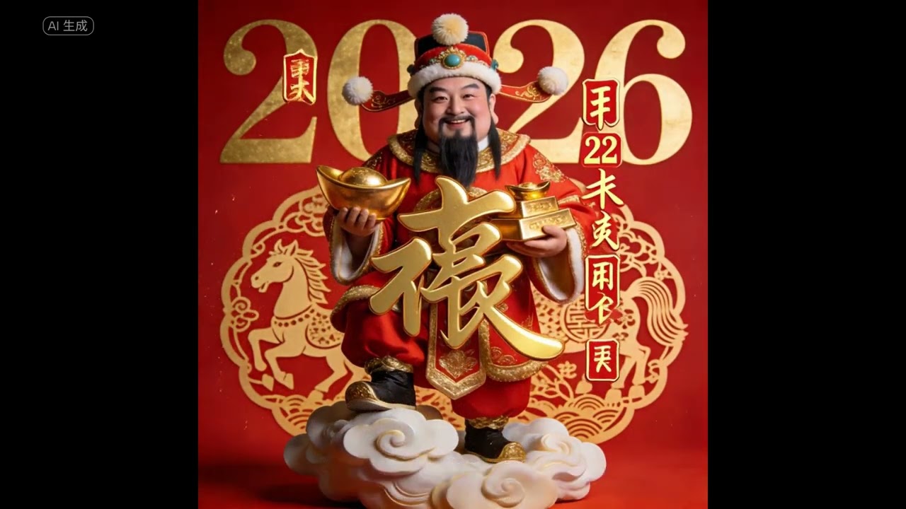 2026新年歌【 财神到 】马年福气冲云霄