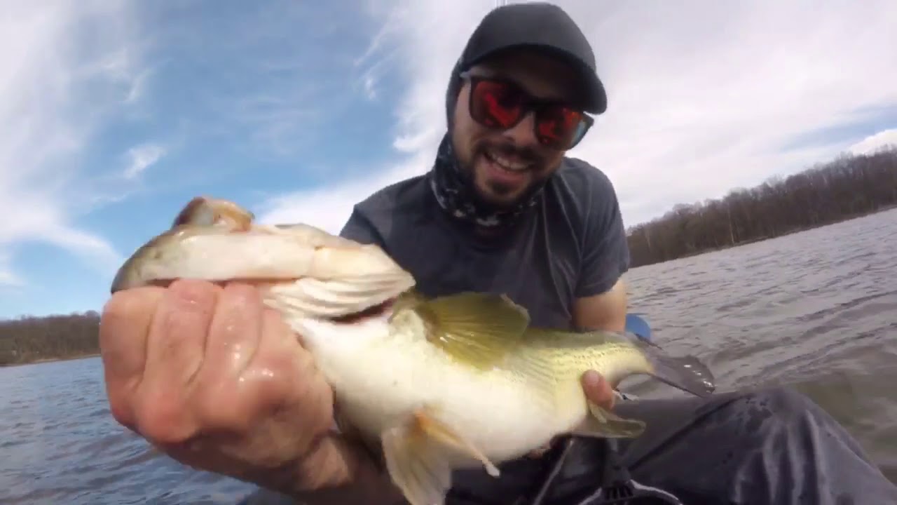 2019 6lb BASS Busse Lake Cook county Illinois kayak fishing catch and release geofishing