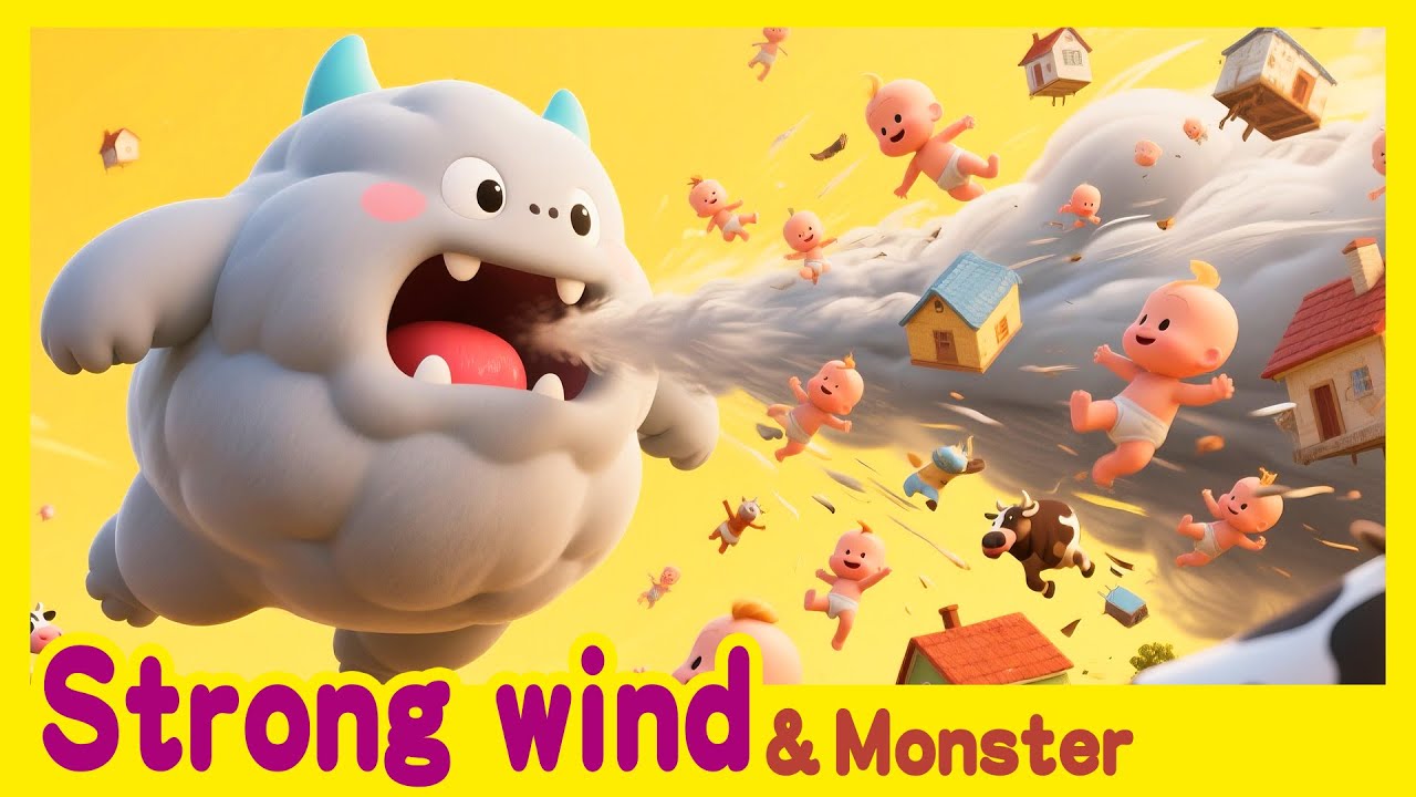 🌪️Typhoon Monster Song – Stay Safe in the Storm!Weather Song for Kids🌪️ 台風モンスターのうた｜あんぜんをまなぼう!お天気のうた