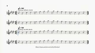 A♭ Major - Backing Track with Sheet Music for Flute in C