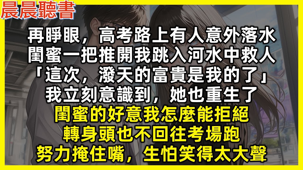 再睜眼，高考路上有人意外落水，閨蜜一把推開我跳入河水中救人「這次，潑天的富貴是我的了」我立刻意識到，她也重生了，閨蜜的好意我怎麼能拒絕，轉身頭也不回往考場跑，努力掩住嘴，生怕笑得太大聲