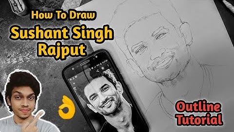 How To Draw Sushant Singh Rajput Sketch Outline Step By Step Tutorial    #Sketch