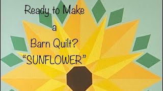 Barn Quilt SUNFLOWER #How to Draw your FREE pattern #summertime  Video #40