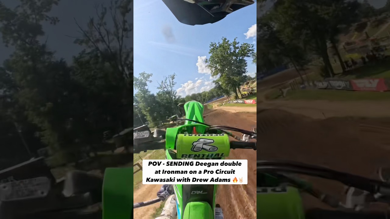 POV - SENDING Deegan Double at Ironman #dirtbike#motocross#racing#fyp#iphone#viral#bike#rider#race