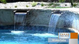Water Features: Waterfalls and Scuppers, Texas Pools and Patios