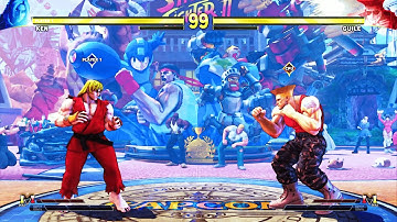 Ken vs Classic Guile (Hardest) Street Fighter 5.