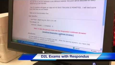 Respondus and Exams in D2L