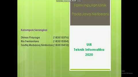 Form inputan klinik pada java netbeans