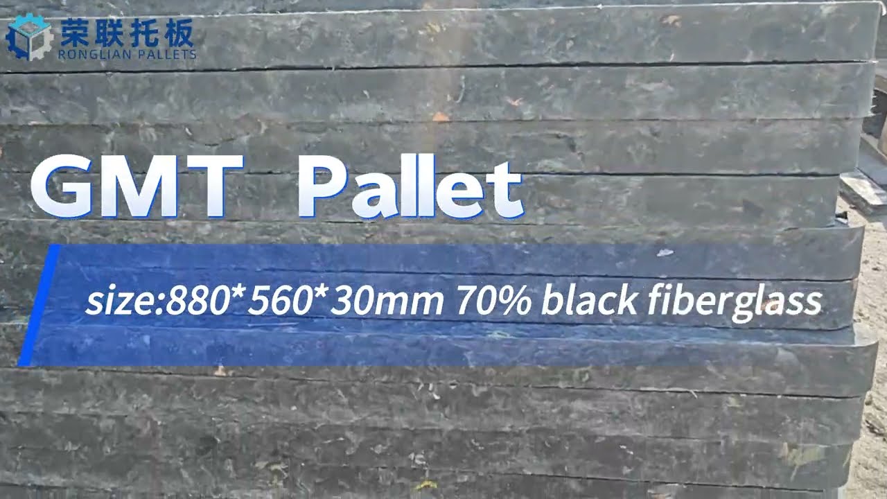 70% black glassfiber GMT plastic pallet for concrete hollow block brick machine