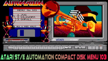 Atari STE Automation Compact Disk Games Music Menu 103- Music added - love those Chiptunes