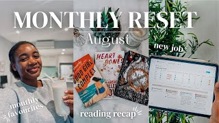 AUGUST MONTHLY RESET | goal setting, amazon favourites, etc.