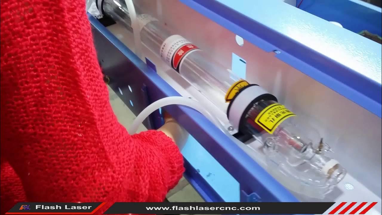 how to replace tube for K40 laser, install tube for K40, K40 laser, FLK40 YouTube