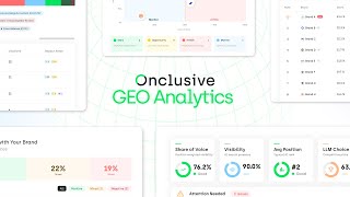 Onclusive GEO Analytics: Rastrea tu visibilidad en IA en ChatGPT y más