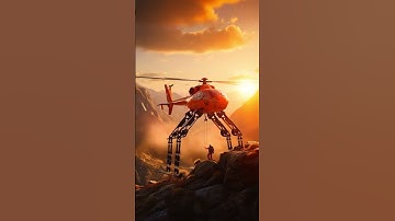 Robo-Leg Helos: Mountain Rescue Redefined #aishorts #aianimation #4kvisuals