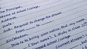 Application for changing stream class 11 th || application to the principal for subject change