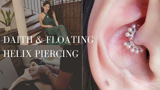 Daith Floating Helix Piercing VLOG Earrings by Maria Tash and Junipurr Curated ear styling
