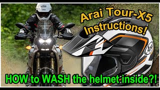 How to wash the inside of Arai helmet – Arai Tour X5 cleaning!